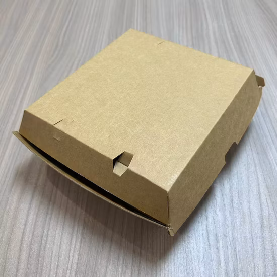 Disposable Food Packing Corrugated Cardboard Brown Paper Box for Hot Dog and Hamburger and Lunch and Burger 10%off~