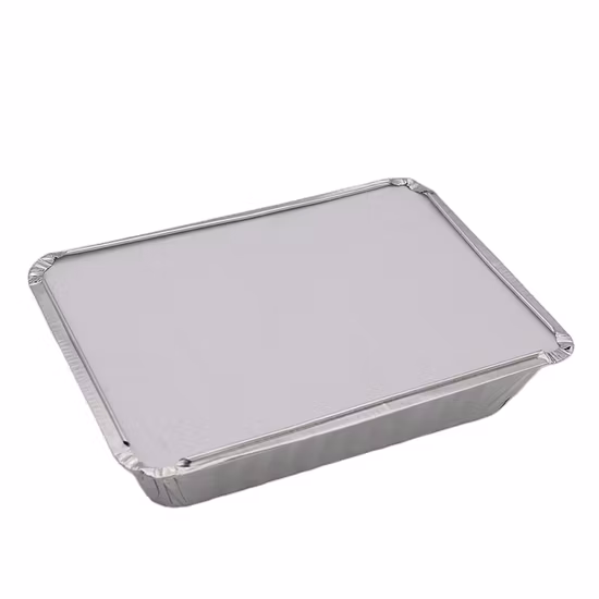 Fabriqué en usine 800 ml jetable Boîte à lunch Foil Casseroles alimentaires/Plateau en aluminium contenant de l'emballage alimentaire avec couvercles en plastique