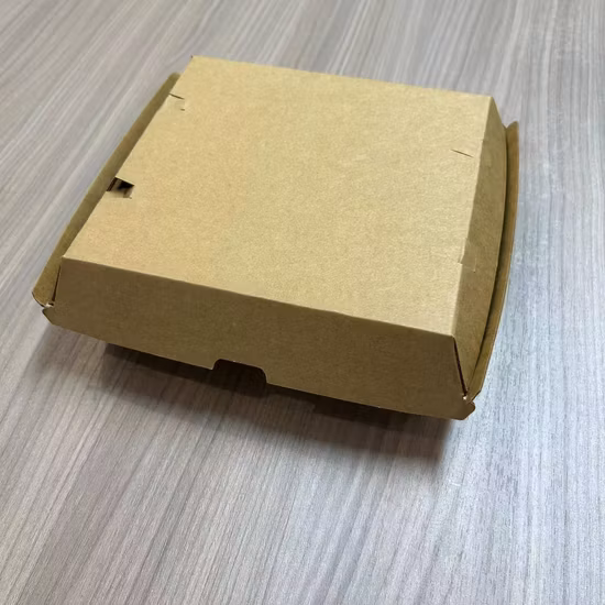 Boîte de papier brun en carton ondulé d'emballage alimentaire jetable pour hot-dog et hamburger et déjeuner et hamburger 10% de réduction ~