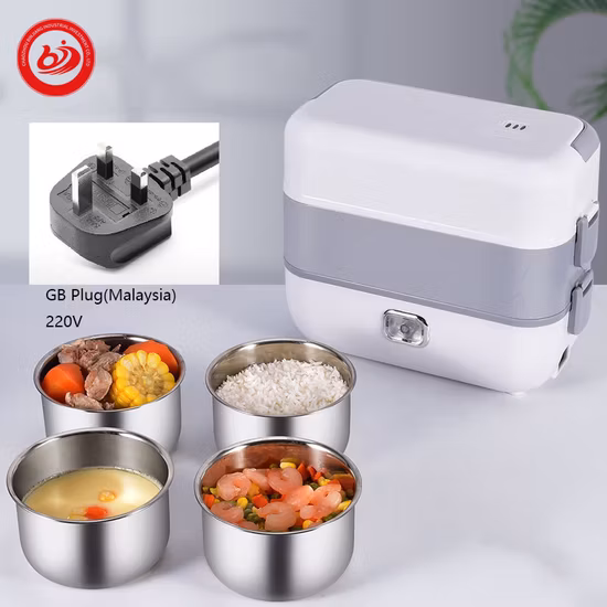 Boîte à lunch chauffante électrique avec bol en acier inoxydable
