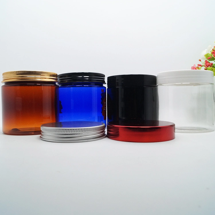 250ml Empty Plastic Pet Cosmetic Jar with Plastic Lid