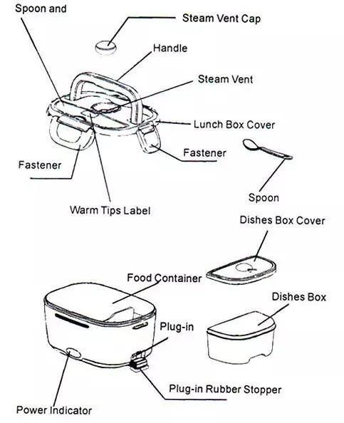 Portable Electric Lunch Box with Heating & Keeping Warm Function