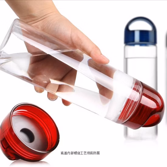 Bouteille d'eau de paille en plastique sans BPA Sports Tritan personnalisé avec corde
